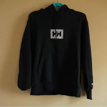 헬리 한센 블랙 풀오버 후드티 L