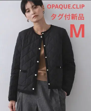[택 포함 새상품] OPAQUE.CLIP 발수 퀼팅 노카라 자켓