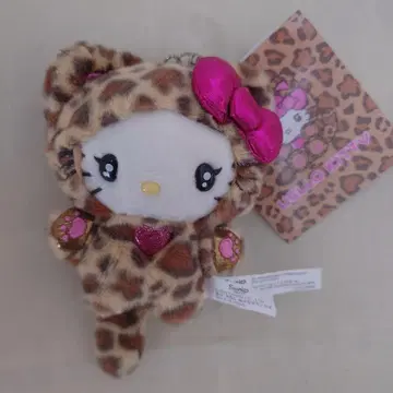 키티 표범 무늬 마스코트 키링