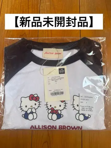 헬로키티 x 앨리슨 브라운 래글런 롱 슬리브 T셔츠 S 사이즈