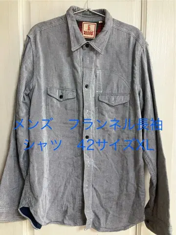 남성용 플란넬 긴팔 셔츠 XL