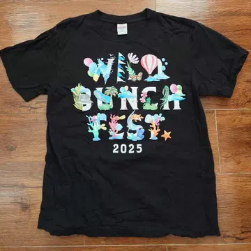 WILD BUNCH FEST. 2025 심볼TEE 블랙 M 사이즈