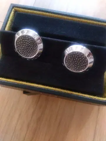 dunhill 실버 커프링크스 메쉬 패턴