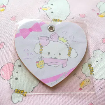 레어 코기뮨 하트 가죽 참 리본 하트