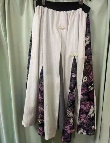 QutieFrash 일본풍 패턴 하카마 롱 스커트