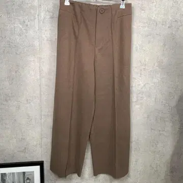 슬랙스 와이드 허리밴딩 Free 베이지 무지 올 시즌