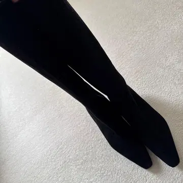 다이애나 블랙스웨이드 롱 부츠 스웨이드 부츠 블랙 스웨이드