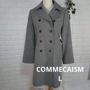 COMMECAISM / 그레이 / 더블 브레스트 코트 / L