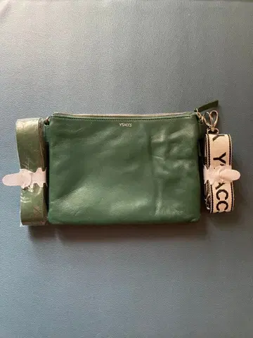 YACC 그린 가죽 숄더백