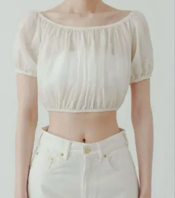 [ yo BIOTOP ] cupro gather puff blouse