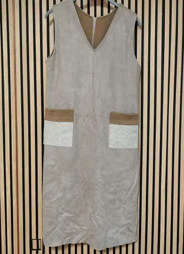 2WAY 오버롤 스커트 그레이와 브라운