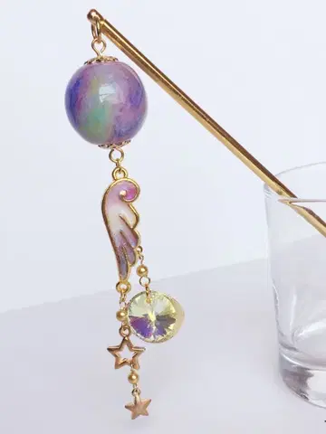 무지개 깃털 비녀