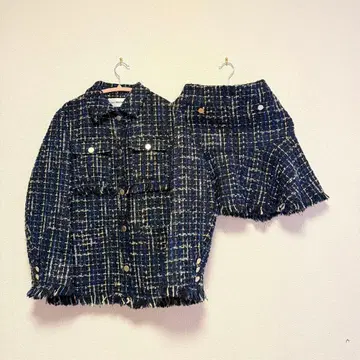 LILY BROWN 프린지 네이비 셋업