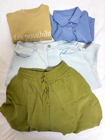 여성용 의류 겨울 의류 여름옷 니트 청바지 시마무라 GU