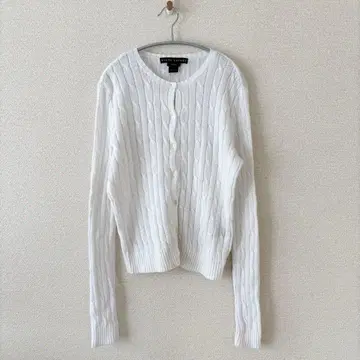 랄프 로렌 코튼 케이블 니트 가디건