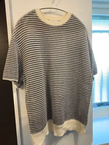 [ A+Tokyo ] 와시콘 반팔 메쉬 니트 보더