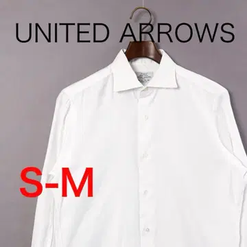 H3586 유나이티드 애로우즈 긴팔 섀도우 헤링본 와이드 칼라 셔츠