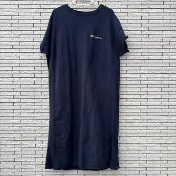Champion REVERS WEAVE 네이비 티셔츠 원피스 반팔