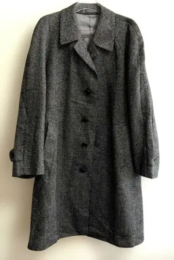 TROJAN 알파카 100% 코트 헤링본 M 새상품급