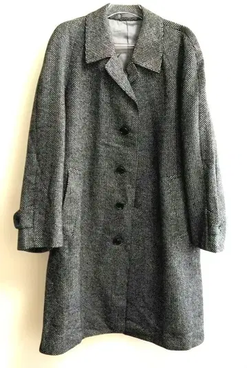 TROJAN 알파카 100% 코트 헤링본 M 새상품급