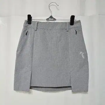 새상품 WAAC 하운드투스 체크 테이프 로고 스커트 WWKCM21203