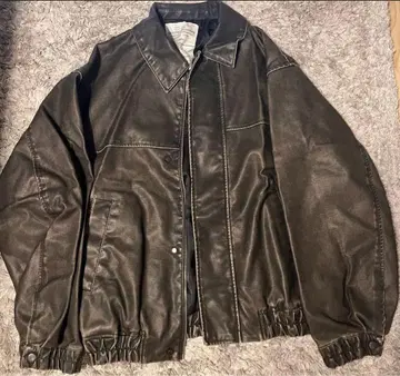 빈티지 스타일/합성 가죽 자켓