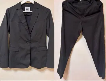WWS 워크웨어 수트 자켓 팬츠 세트 세탁 가능 신축 차콜