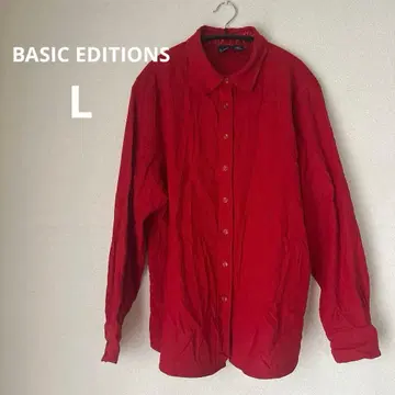 BASIC EDITIONS [ L ] 베이직 에디션 레드 긴팔 셔츠