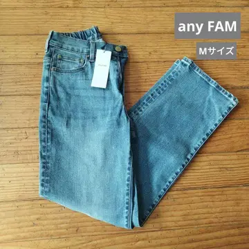 [ 새상품 미사용 ] 스트레이트 데님 팬츠 라이트 블루 허리밴딩 포함