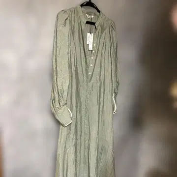 미사용 택 포함 COCO DEAL 축구 볼륨 슬리브 페플럼 원피스