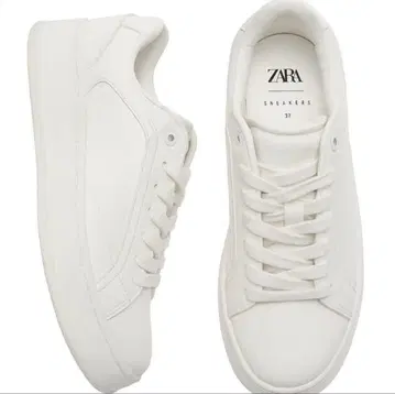 ZARA 통굽 스니커즈 화이트 39