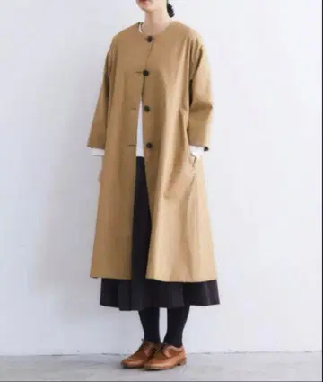 French Bull 프렌치불 Cion 코튼 노카라 라이트 코트