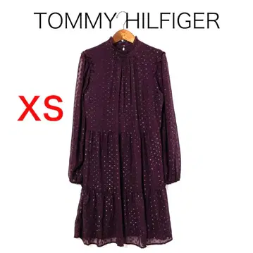 H3594 타미힐피거 도트 무늬 티어드 원피스 Y2K