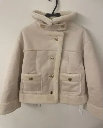 미사용 스나이델 아이보리 플리스 자켓