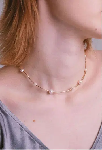 [ 인증서 있음 ] 내추럴리 쥬얼리 아크 초커 목걸이 정가 25,300엔