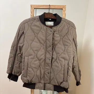 GU rokh 체크 무늬 퀼팅 자켓