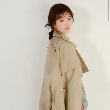 프론트 지퍼 트렌치코트 (BEIGE) PINUE 피누에 택 포함