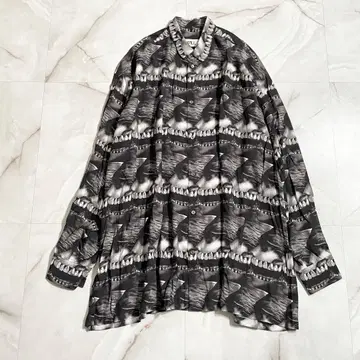 A18049 새상품급 키디루 21AW 올 패턴 그래픽 오버 사이즈 셔츠