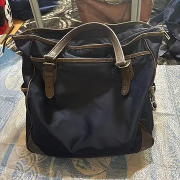 대용량 다기능 네이비 나일론 백팩 핸들 포함