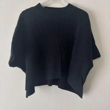 미즈이로 인드 스탠드 카라 리브 니트