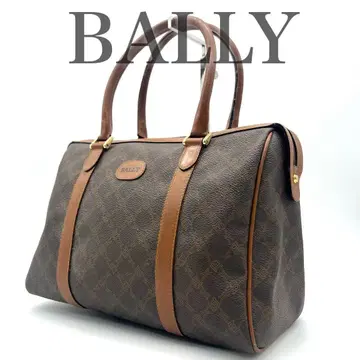 발리 BURRY 미니 보스턴 백 가죽 올 로고 무늬 PVC 천연 가죽