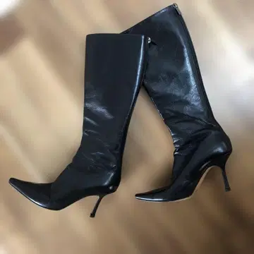 Jimmychoo 블랙 롱부츠 38 가죽부츠