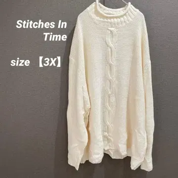 추천 Stitches In Time [ 3X ] 아이보리 니트 스웨터