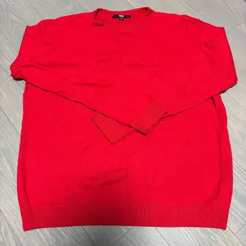 UNIQLO 캐시미어 스웨터 XL 레드