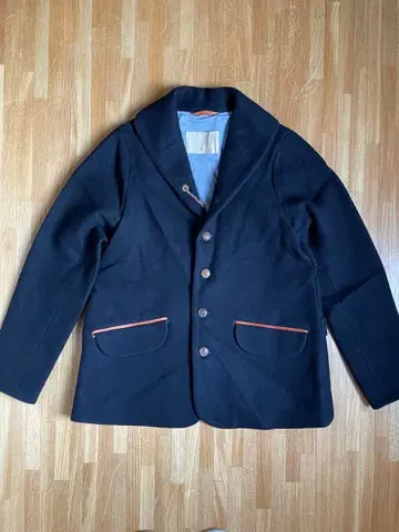 팔라스 팰리스 네이비 자켓 코트 울 혼방