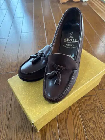 REGAL 브라운 가죽 태슬 로퍼