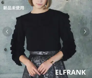 미사용 새상품 ELFRANK 소매 프릴 니트