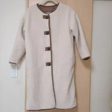 리버서블 플리스 자켓 아이보리/브라운