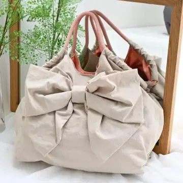 시마무라 MUMU 빅 리본 토트백