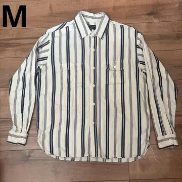슈가케인 인디고 스트라이프 워크 셔츠 일본제 M